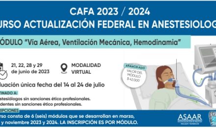 CURSO CAFA 2023 – Actualización Federal en Anestesiología